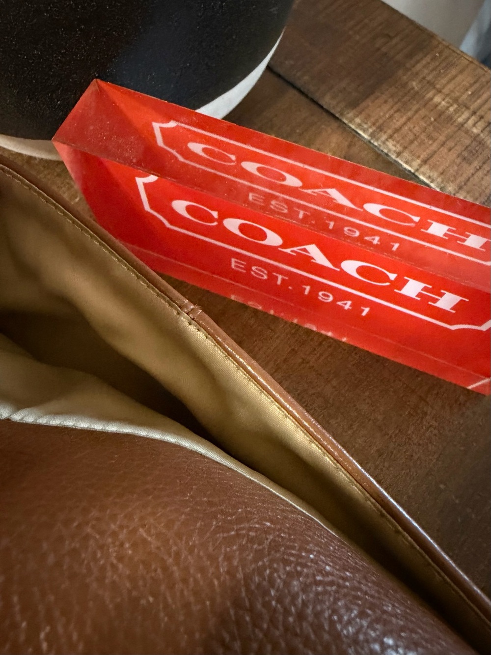 Coach Park Leather Flap Large Wristlet - Picture 7 of 14
